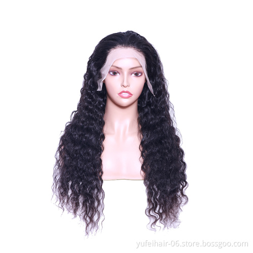 Cheap Whosale Hd Transparent Full Lace Front Wig Raw Brazilian Deep Wave Virgin Human Hair Lace Frontal Wig Vendors
